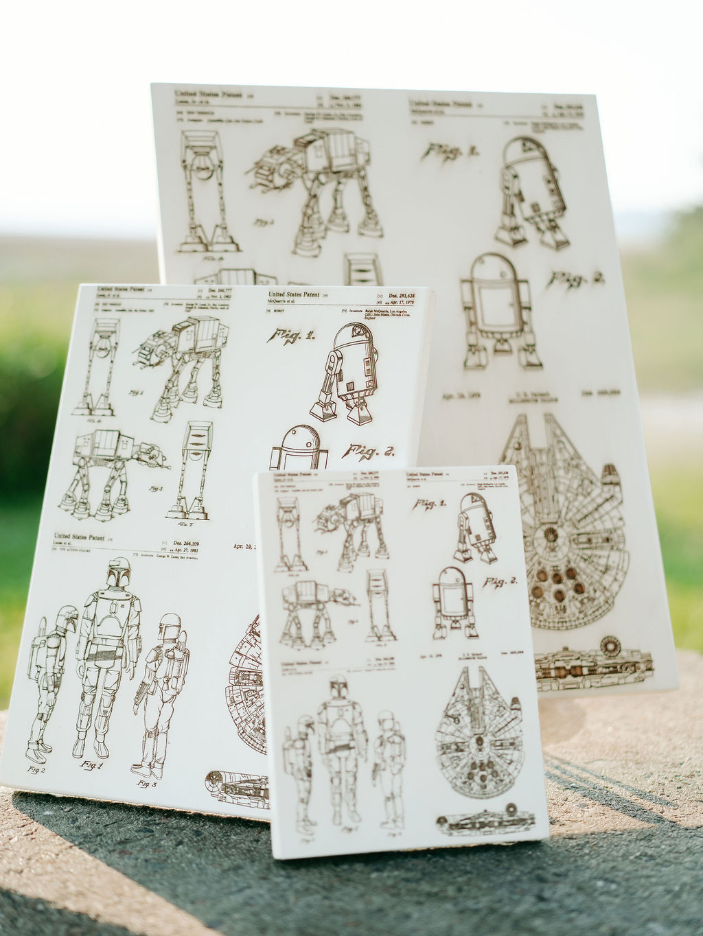 Star Wars Designs Laser Cut on Pine Wood