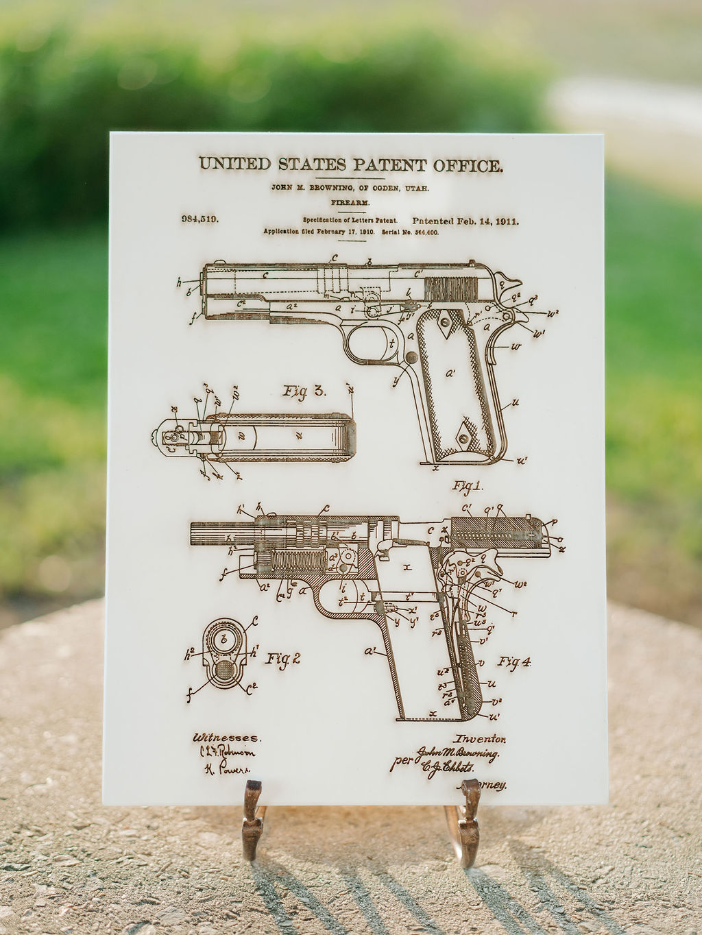 Handgun Patents on Wood