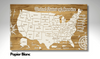 United States of America - Pushpin Map on Wood