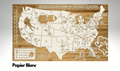 Football Stadiums Across America  | Pushpin Map on Wood