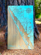 Custom Map on Wood