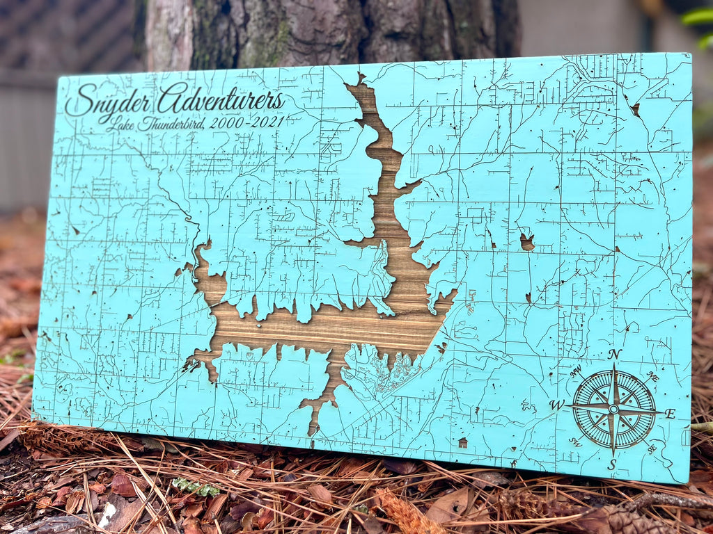Custom Map on Wood
