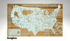 Football Stadiums Across America  | Pushpin Map on Wood