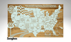 NASCAR Speedways Across the U.S. | Pushpin Map on Wood