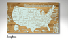 United States of America - Pushpin Map on Wood