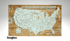 U.S. National Parks, Monuments & More | Pushpin Map on Wood