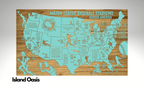 Major League Baseball Stadiums Across America | Pushpin Map on Wood