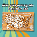 Major League Baseball Stadiums Across America | Pushpin Map on Wood