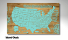 United States of America - Pushpin Map on Wood