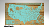 Football Stadiums Across America  | Pushpin Map on Wood