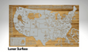 Football Stadiums Across America  | Pushpin Map on Wood