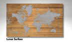 The World | Pushpin Map on Wood