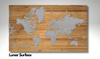 World Map - Pushpin Map on Wood