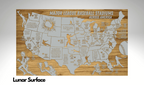 Major League Baseball Stadiums Across America | Pushpin Map on Wood
