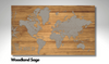 World Map - Pushpin Map on Wood