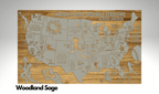 Major League Baseball Stadiums Across America | Pushpin Map on Wood