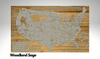 Football Stadiums Across America  | Pushpin Map on Wood