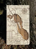 Custom Map on Wood