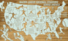 MLB Stadiums - Pushpin Map on Wood