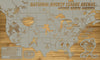 National Hockey Arenas Across North America | Pushpin Map on Wood