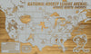 National Hockey Arenas Across North America | Pushpin Map on Wood