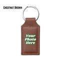 Custom | Laser-Cut Photo Keychain on Leather