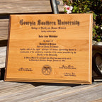 Diplomas & Awards | Alder Wood Plaques