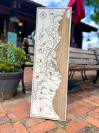 Appalachian Trail - Historic Map on Wood