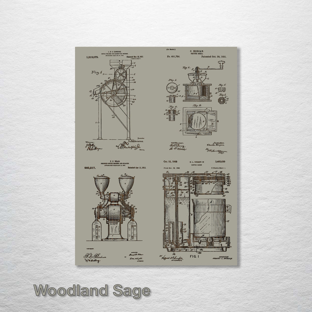 FP0592 - Coffee Quad Engraved Patent (Collective)