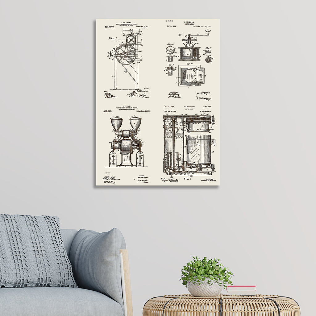 FP0592 - Coffee Quad Engraved Patent (Collective)