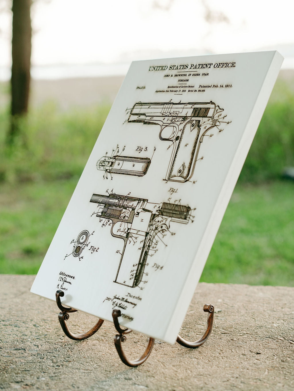 Browning 1911 - Patent on Wood