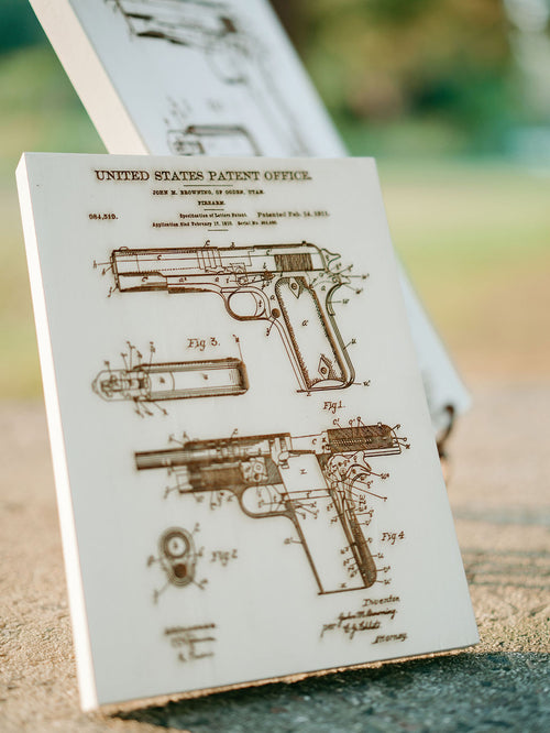 Browning 1911 - Patent on Wood