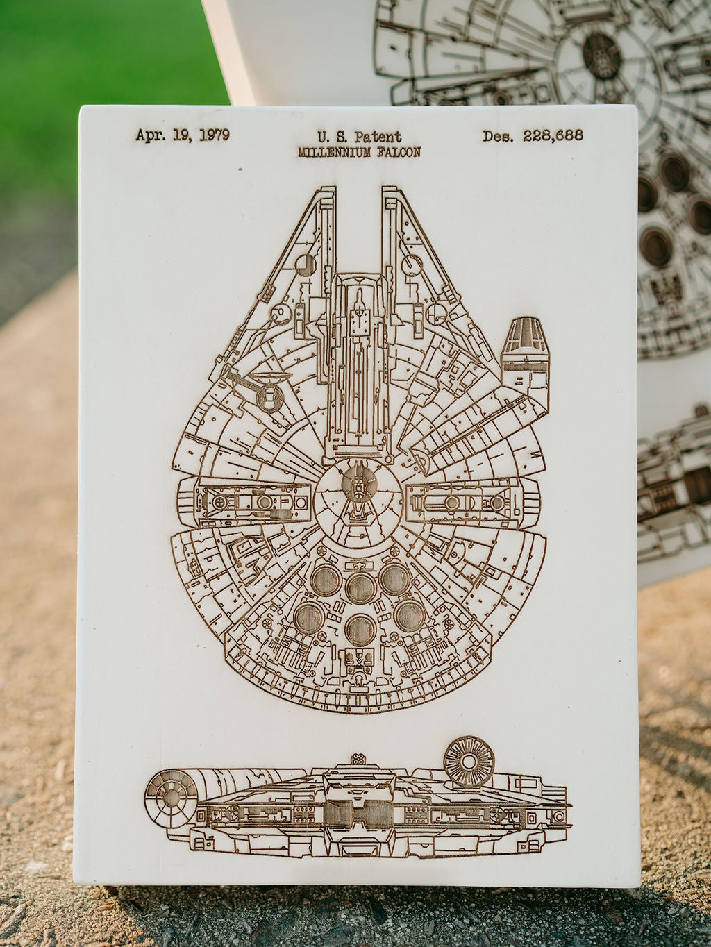 Millennium Falcon - Patent on Wood