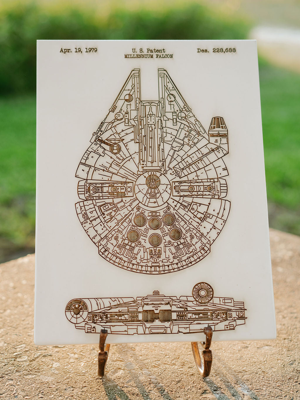 Millennium Falcon - Patent on Wood