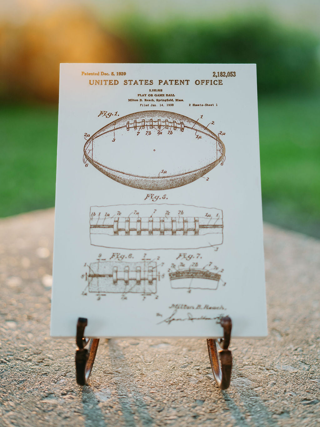 Football - Patent on Wood