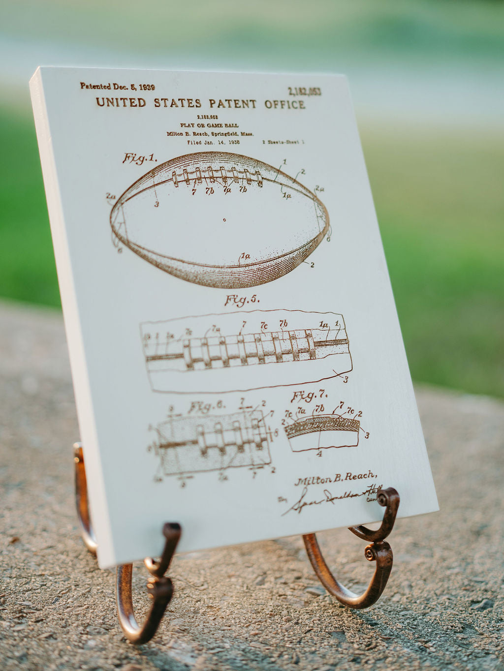 Football - Patent on Wood