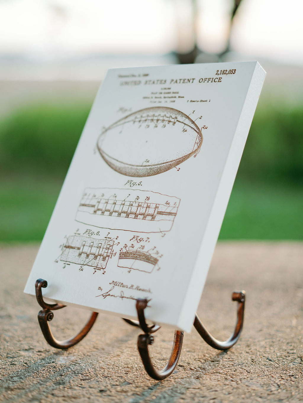 Football - Patent on Wood