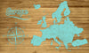 Europe | Pushpin Map on Wood