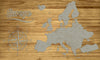 Europe | Pushpin Map on Wood