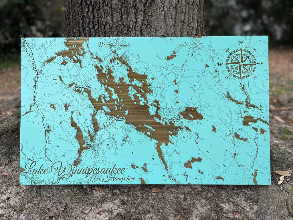 Custom Map on Wood