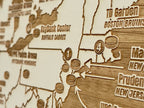 National Hockey Arenas Across North America | Pushpin Map on Wood