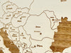 Europe | Pushpin Map on Wood
