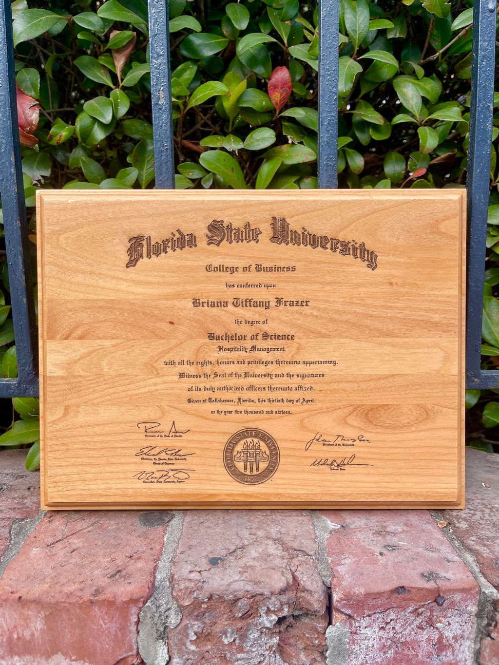 Diplomas & Awards | Alder Wood Plaques