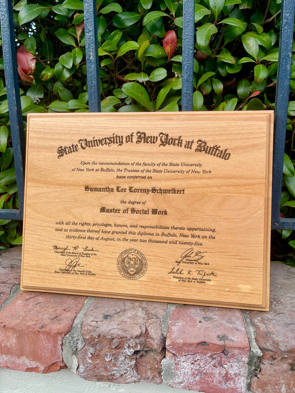 Diplomas & Awards | Alder Wood Plaques