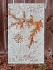 Lake Maps on Wood