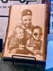 The Heritage Grain Portrait | Live Edge Laser-Etched Wood Art