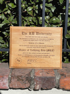 Diplomas & Awards | Alder Wood Plaques