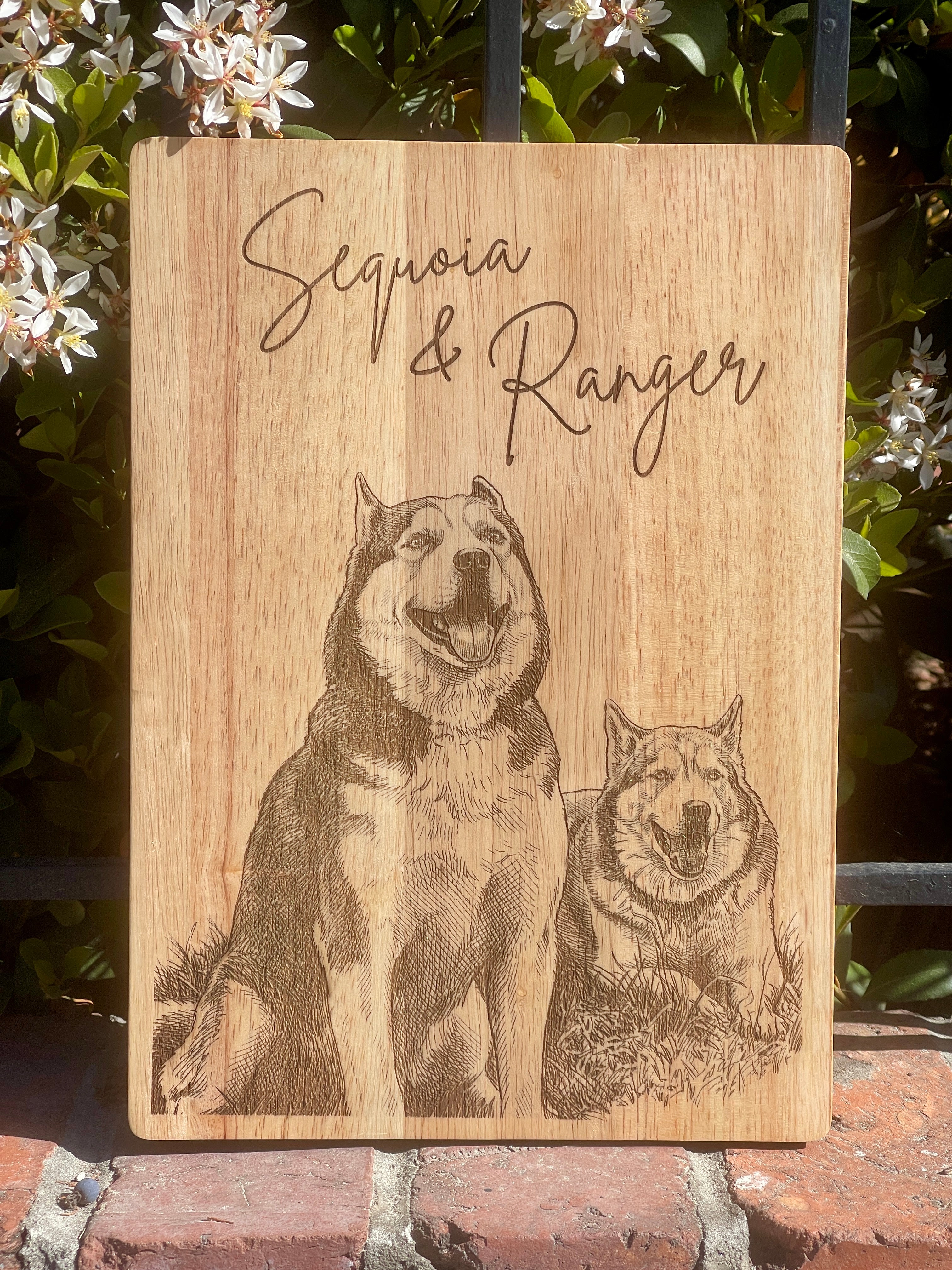 Custom | Photo on Oak Cutting Board
