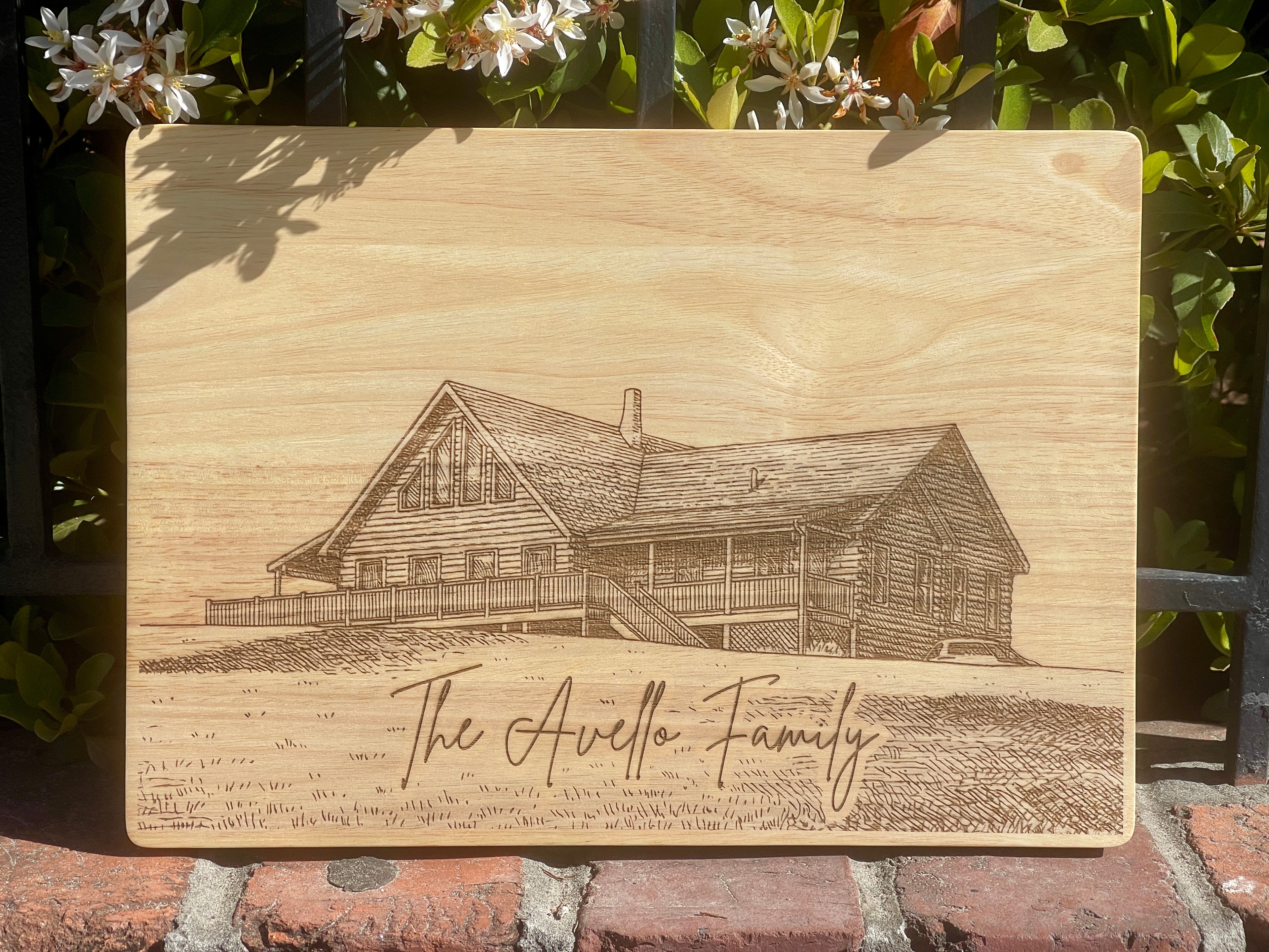 Custom | Photo on Oak Cutting Board