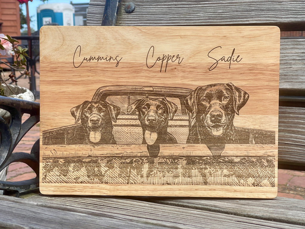 Custom | Photo on Oak Cutting Board